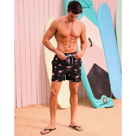 UNBRANDED -🎉HP x 3🎉 NWOT - M Sz Med Flamingo Board Shorts/Swim Trunks/Mesh Liner - Picture 14 of 14